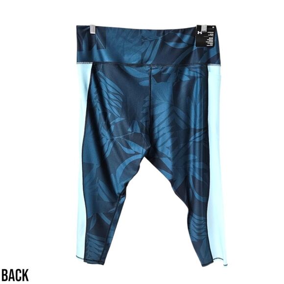 UNDER ARMOUR PLUS Multi- Color leaf Print High Rise Compression Ankle Leggings - Picture 9 of 16
